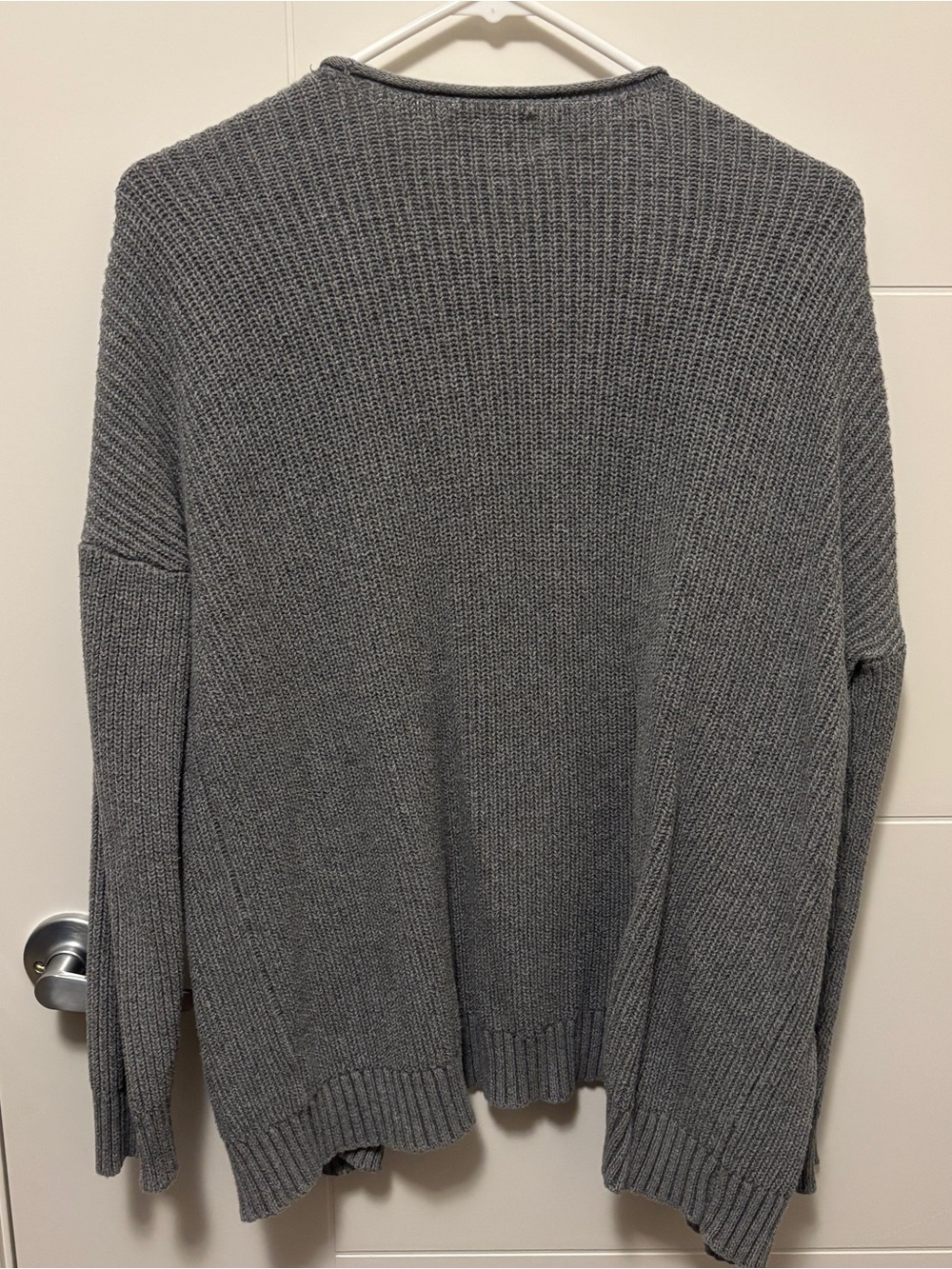 Universal Thread Gray Open-Front Ribbed Cardigan - Picture 4 of 5